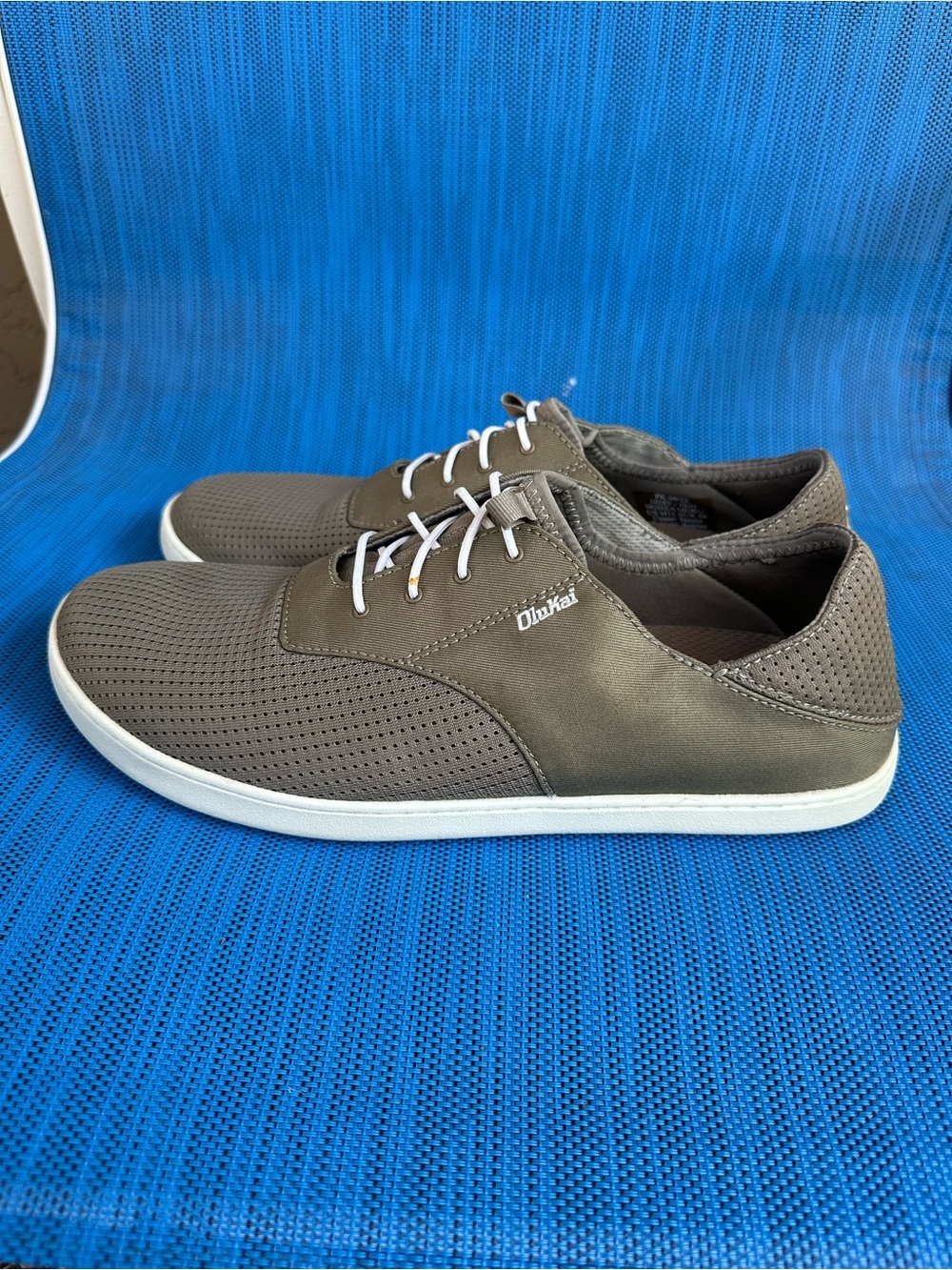 OluKai Nohea Moku Men's No Tie Boat Shoes Size 11 Color Clay/Tapa